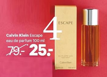 Aanbiedingen Calvin klein escape eau de parfum - Calvin Klein - Geldig van 20/04/2015 tot 03/05/2015 bij Etos