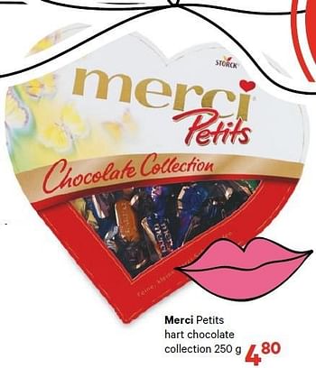 Aanbiedingen Merci petits hart chocolate collection - MERCI - Geldig van 20/04/2015 tot 03/05/2015 bij Etos