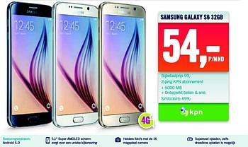 Aanbiedingen Samsung galaxy s6 32gb - Samsung - Geldig van 27/04/2015 tot 03/05/2015 bij The Phone House
