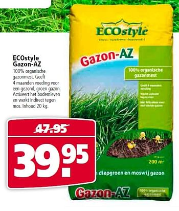 Aanbiedingen Ecostyle gazon-az - Ecostyle - Geldig van 20/04/2015 tot 03/05/2015 bij Welkoop