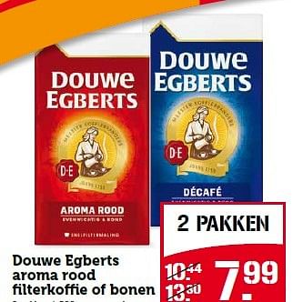 Aanbiedingen Douwe egberts aroma rood filterkoffie of bonen - Douwe Egberts - Geldig van 27/04/2015 tot 03/05/2015 bij Coop