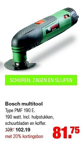 Aanbiedingen Bosch multitool pmf 190 e - Bosch - Geldig van 27/04/2015 tot 03/05/2015 bij Praxis