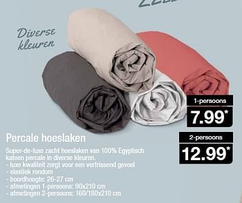 Aanbiedingen Percale hoeslaken - Huismerk - Aldi - Geldig van 29/04/2015 tot 05/05/2015 bij Aldi