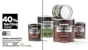 Aanbiedingen Rambo buitenbeits - Rambo - Geldig van 28/04/2015 tot 05/05/2015 bij Gamma