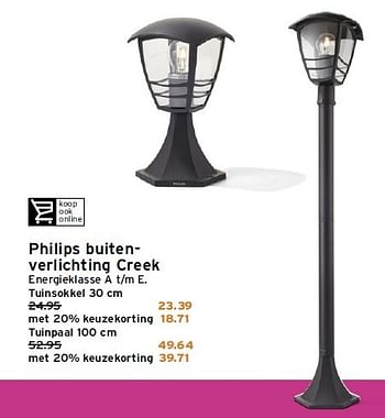 Aanbiedingen Philips buitenverlichting creek - Philips - Geldig van 28/04/2015 tot 05/05/2015 bij Gamma