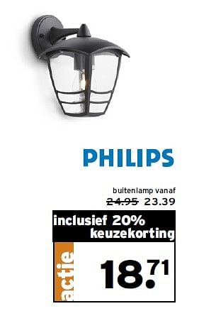 Aanbiedingen Philips buitenlamp - Philips - Geldig van 28/04/2015 tot 05/05/2015 bij Gamma