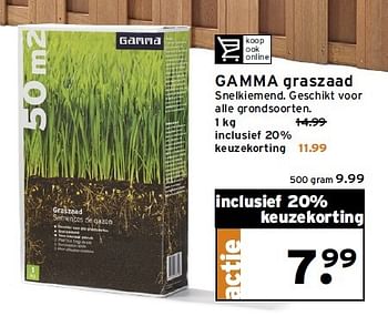 Aanbiedingen Gamma graszaad - Huismerk - Gamma - Geldig van 28/04/2015 tot 05/05/2015 bij Gamma