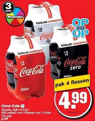 Aanbiedingen Coca-cola  regular, light of zero - Coca Cola - Geldig van 29/04/2015 tot 05/05/2015 bij Hoogvliet