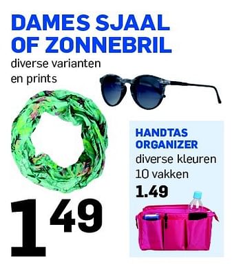 Aanbiedingen Dames sjaal of zonnebril - Huismerk - Action - Geldig van 29/04/2015 tot 05/05/2015 bij Action