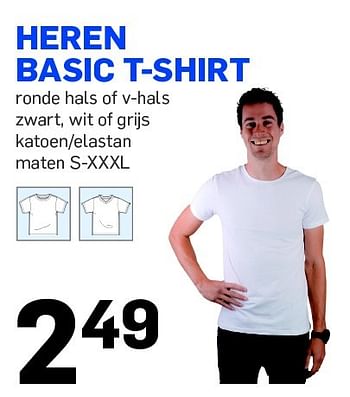 Aanbiedingen Heren basic t-shirt - Huismerk - Action - Geldig van 29/04/2015 tot 05/05/2015 bij Action