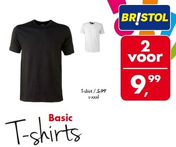 Aanbiedingen T-shirt - Huismerk - Bristol - Geldig van 29/04/2015 tot 31/05/2015 bij Bristol