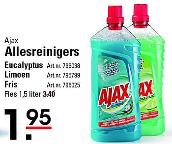 Aanbiedingen Allesreinigers - Ajax - Geldig van 30/04/2015 tot 18/05/2015 bij Sligro