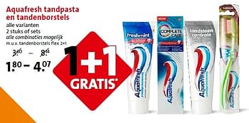 Aanbiedingen Aquafresh tandpasta en tandenborstels - Aquafresh - Geldig van 29/04/2015 tot 05/05/2015 bij C1000