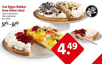 Aanbiedingen Uw eigen bakker luxe halve vlaai - Huismerk - C1000 Supermarkten - Geldig van 29/04/2015 tot 05/05/2015 bij C1000