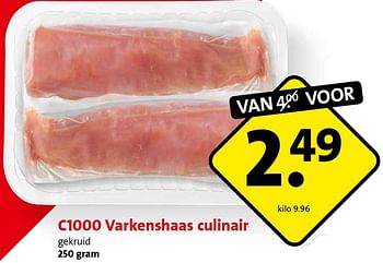 Aanbiedingen C1000 varkenshaas culinair - Huismerk - C1000 Supermarkten - Geldig van 04/05/2015 tot 05/05/2015 bij C1000