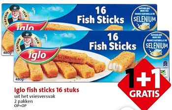 Aanbiedingen Iglo fish sticks 16 stuks - Iglo - Geldig van 04/05/2015 tot 05/05/2015 bij C1000