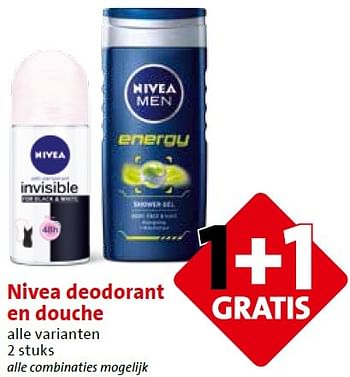 Aanbiedingen Nivea deodorant en douche - Nivea - Geldig van 04/05/2015 tot 05/05/2015 bij C1000