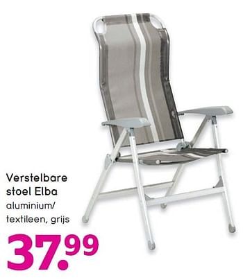 Aanbiedingen Verstelbare stoel elba - Elba - Geldig van 26/04/2015 tot 09/05/2015 bij Leen Bakker