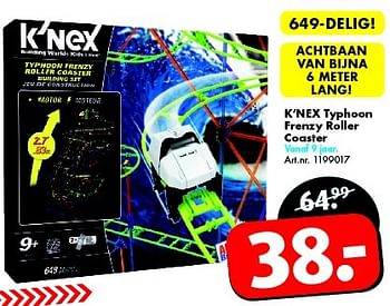 Aanbiedingen K`nex typhoon frenzy roller coaster - K'Nex - Geldig van 25/04/2015 tot 10/05/2015 bij Bart Smit