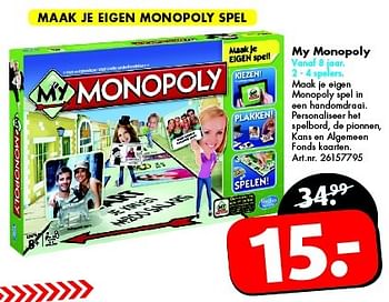 Aanbiedingen My monopoly - Huismerk - Bart Smit - Geldig van 25/04/2015 tot 10/05/2015 bij Bart Smit