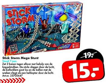 Aanbiedingen Stick storm mega stunt - Stick storm - Geldig van 25/04/2015 tot 10/05/2015 bij Bart Smit