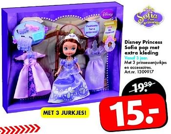Aanbiedingen Disney princess sofia pop met extra kleding - Disney Princess - Geldig van 25/04/2015 tot 10/05/2015 bij Bart Smit