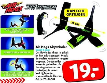 Aanbiedingen Air hogs skywinder - Air Hogs - Geldig van 25/04/2015 tot 10/05/2015 bij Bart Smit