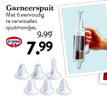 Aanbiedingen Garneerspuit met 6 eenvoudig te verwisselen spuitmondjes - Dr. Oetker - Geldig van 17/04/2015 tot 10/05/2015 bij Cook & Co
