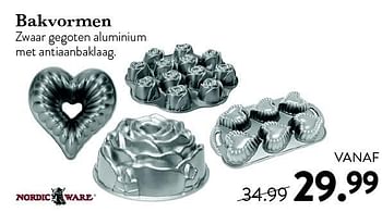 Aanbiedingen Bakvormen zwaar gegoten aluminium met antiaanbaklaag - Nordic ware - Geldig van 17/04/2015 tot 10/05/2015 bij Cook & Co