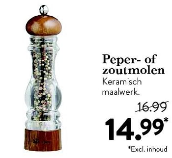 Aanbiedingen Peper- of zoutmolen keramisch maalwerk - Huismerk - Cook &amp; Co - Geldig van 17/04/2015 tot 10/05/2015 bij Cook & Co