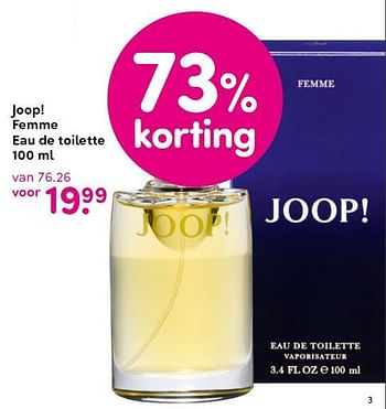 Aanbiedingen Joop! femme eau de toilette - Joop! - Geldig van 27/04/2015 tot 10/05/2015 bij da