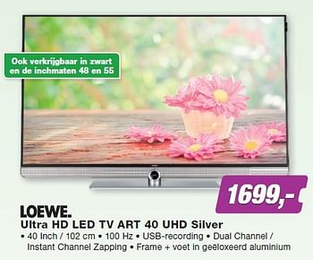 Aanbiedingen Loewe ultra hd led tv art 40 uhd silver - Loewe - Geldig van 27/04/2015 tot 10/05/2015 bij ElectronicPartner