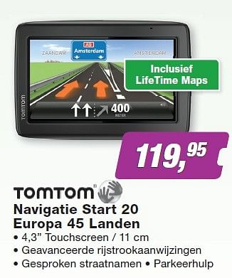 Aanbiedingen Tomtom navigatie start 20 europa 45 landen - TomTom - Geldig van 27/04/2015 tot 10/05/2015 bij ElectronicPartner