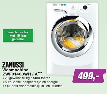 Aanbiedingen Zanussi wasmachine zwf01483wh - a - Zanussi - Geldig van 27/04/2015 tot 10/05/2015 bij ElectronicPartner
