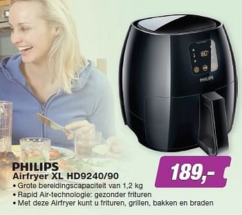 Aanbiedingen Philips airfryer xl hd9240-90 - Philips - Geldig van 27/04/2015 tot 10/05/2015 bij ElectronicPartner