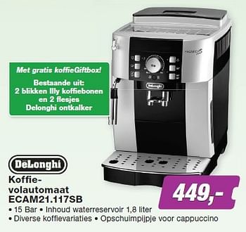 Aanbiedingen Delonghi koffievolautomaat ecam21.117sb - Delonghi - Geldig van 27/04/2015 tot 10/05/2015 bij ElectronicPartner