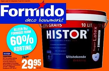 Aanbiedingen Superlatex - Histor - Geldig van 27/04/2015 tot 10/05/2015 bij Formido