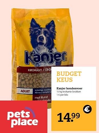 Aanbiedingen Kanjer hondenvoer - Kanjer - Geldig van 27/04/2015 tot 10/05/2015 bij Pets Place