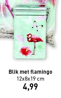 Aanbiedingen Blik met flamingo - Huismerk - Xenos - Geldig van 27/04/2015 tot 10/05/2015 bij Xenos