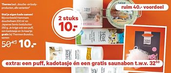 Aanbiedingen Therme bad-, douche- en bodyproducten, alle varianten - Therme - Geldig van 27/04/2015 tot 10/05/2015 bij Etos