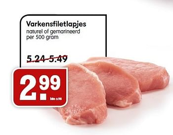 Aanbiedingen Varkensfiletlapjes naturel of gemarineerd - Huismerk - Em-té - Geldig van 03/05/2015 tot 09/05/2015 bij Em-té