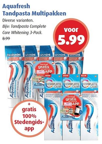 Aanbiedingen Aquafresh tandpasta multipakken - Aquafresh - Geldig van 04/05/2015 tot 05/05/2015 bij Uw eigen drogist