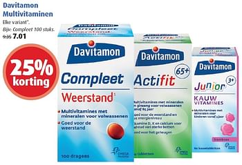 Aanbiedingen Davitamon multivitaminen - Davitamon - Geldig van 04/05/2015 tot 05/05/2015 bij Uw eigen drogist
