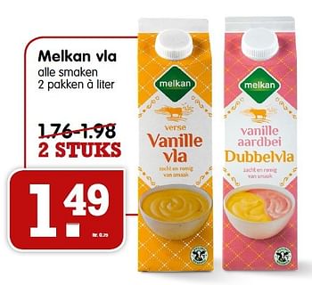 Aanbiedingen Melkan vla - Melkan - Geldig van 03/05/2015 tot 09/05/2015 bij Em-té