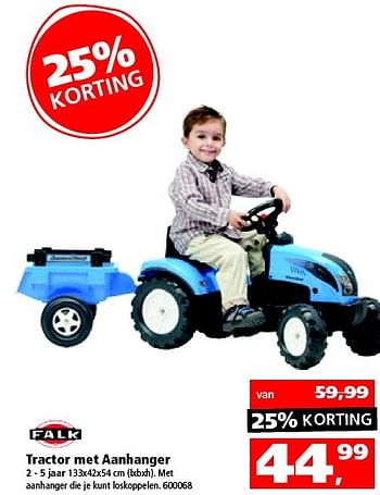 Aanbiedingen Tractor met aanhanger - Falk - Geldig van 18/04/2015 tot 10/05/2015 bij Intertoys