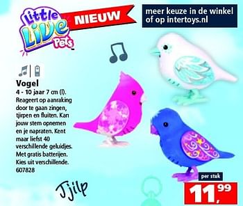 Aanbiedingen Vogel - Little Live Pets - Geldig van 18/04/2015 tot 10/05/2015 bij Intertoys