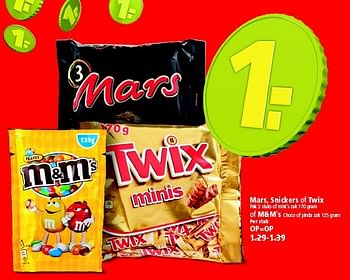 Aanbiedingen Mars, snickers of twix of m+m`s - Snickers - Geldig van 03/05/2015 tot 09/05/2015 bij Plus