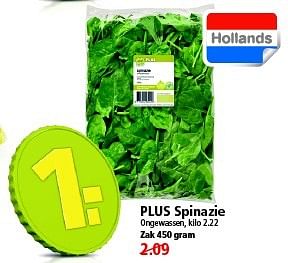 Aanbiedingen Plus spinazie - Huismerk - Plus - Geldig van 03/05/2015 tot 09/05/2015 bij Plus