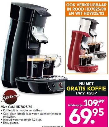 Aanbiedingen Philips viva café hd7825-60 - Philips - Geldig van 27/04/2015 tot 10/05/2015 bij Blokker