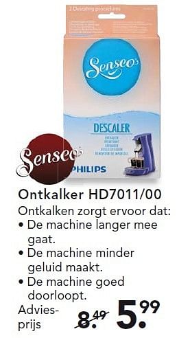 Aanbiedingen Ontkalker hd7011-00 - Philips - Geldig van 27/04/2015 tot 10/05/2015 bij Blokker